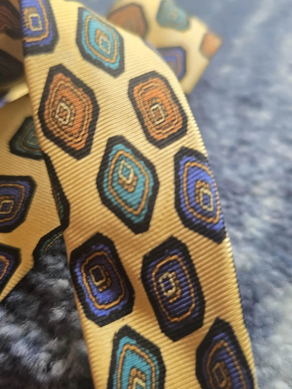 Stefano Ricci Men’s Yellow Geometric 100% Silk Tie